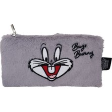 Wiggle Bugs Bunny Yumuşak Peluş Tüylü Tek Bölmeli Fermuarlı El Askılı Çocuk Kalem Kutusu