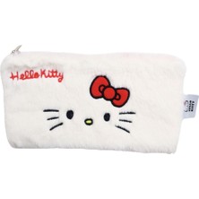 Wiggle Hello Kitty Yumuşak Peluş Tüylü Tek Bölmeli Fermuarlı El Askılı Çocuk Kalem Kutusu