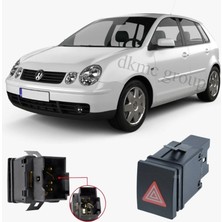 Polo 2002-2005 Model Arası  Uyumlu Dörtlü Park Flaşör Ikaz Düğmesi