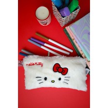 Wiggle Hello Kitty Yumuşak Peluş Tüylü Tek Bölmeli Fermuarlı El Askılı Çocuk Kalem Kutusu