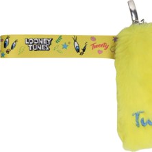 Wiggle Tweety Yumuşak Peluş Tüylü Tek Bölmeli Fermuarlı El Askılı Çocuk Kalem Kutusu