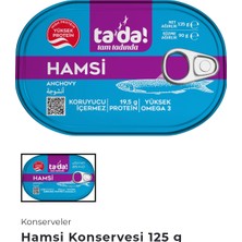 Tada Hamsi Konservesi Limon Soslu 4 x 125 gr. ( Hazır Yemek.Ton Balığı.Şarküteri Deniz Ürünleri.Hazır Konserve.)