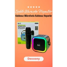 Mini Taşınabilir Işıklı Kablosuz Bluetoothlu Karaoke Hoparlör