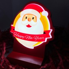 Happy New Year Noel Yılbaşı Masaüstü LED Lamba/gece Lambası/usb’li ve Uv Baskılı (Leon—led ile Neon Görünüm) 11*11