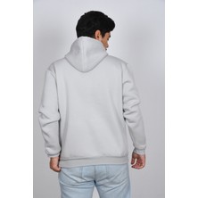 Unisex Rahat Kalıp Kapuşonlu Sokak Stil Motorcycle Baskılı Ipli Şık Sweatshirt