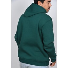 Unisex Kol Baskılı Oversize Şık Görünümlü Lacivert Beyaz Moda Sweatshirt