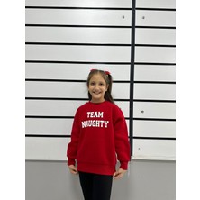 Kübra tekstil Çocuk Kırmızı Baskılı Sweatshirt