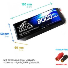 Leopard Power 9000 Mah 22.2 V 6s 25C Lipo Batarya