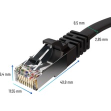 Irenıs 15 Metre Cat7 Kablo Yassı Ftp Ethernet Network Lan Ağ Kablosu