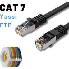 Irenıs 2 Metre Cat7 Kablo Yassı Ftp Ethernet Network Lan Ağ Kablosu