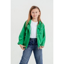 Kız Çocuk Cep Kapaklı Yağmurluk G1655