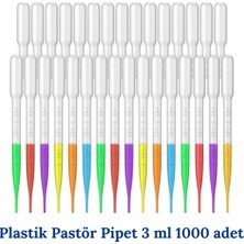 Pastör Pipet Damlalık 3 ml Hacimli Plastik Tek Kullanımlık