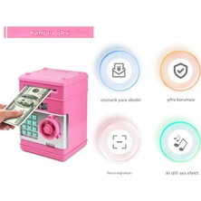 Mini Atm Çocuklar Için Para Kutusu Güvenli Kumbara Elektronik Para Kasası Nakit Paralar