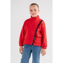 Kız Çocuk Beli Lastikli Üç Iplik Sweatshirt G4515
