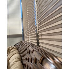 MT Plise Perde (Kolay Yapışkanlı Montaj) Katlanabilir Cam Balkon Perdesi -Ofis-Ev Perdesi