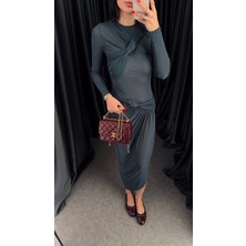 Düğümlü Transparan Elbise