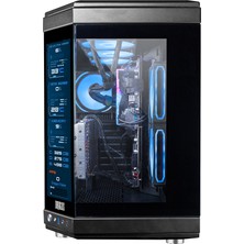 Dragos North Evo Vision LCD Ekran 7x ARGB Fan Type C ATX Mid Tower Panoramik Temperli Cam Gaming Kasa Siyah