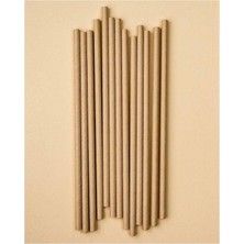 Efe Pastacılık Kraft Kağıt Pipet 19,5 cm 25 Adet
