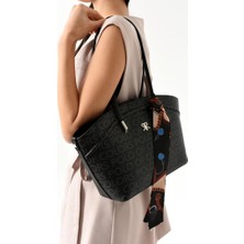 İmpolo Polo Of Colors Edwinsiyahempirme Baskı Kadın Omuz ve Kol Çantası 24X34 Ebatında