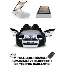 Ferraminii Bazalı Arabalı Yatak Kapıları Açılan Mustang Full Ledli Kumandalı ve Müzikli