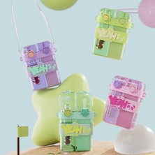 Hanemlife 2 Bölmeli Flitreli Su Matarası Su Şişesi Suluk Bpa Içermez Çocuk Okul Su Şişesi 700 ml