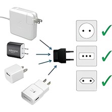 M8 Priz Dönüştürücü Seti/4 Adet/dünya Seyahat Adaptörü/fiş Çevirici Adaptör/şarj Fiş Dönüştürücü