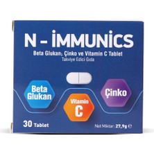 N-Immunics  Vitamin C & Beta Glukan & Çinko Içeren 30 Tablet