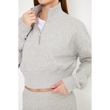 Kadın Crop Sweatshirt Grimelanj