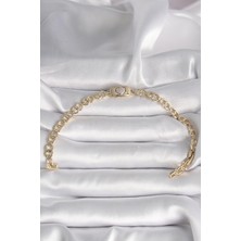 Ebijuteri Pirinç Gold Renk Zirkon Taşlı Kalp Model Xuping Exclusive Vıp Seri Kadın Bileklik