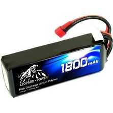 Leopard Power 1800 mAh 14.8V 4S 30C Lityum Polimer Lipo Batarya Pil T Plug