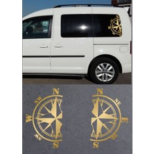 Sticker Usta 2 Li Yarım Pusula Sticker Araba Oto Motosiklet Karavan Etiket 02175