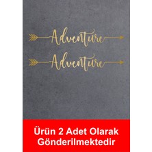 Sticker Usta Adventure Yazısı Ok Sticker Araba Oto Motosiklet Karavan Etiket 02177