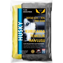 Carada Husky® Mikrofiber Oto Kurulama ve Temizlik Havlusu 30CMX60CM/750GSM
