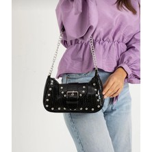 Shining Bag Timsah Deri Desen Kadın Omuz Çanta