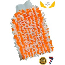 Carada Fox® Mikrofiber Oto Yıkama ve Cila Eldiveni - Turuncu Beyaz