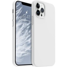 HANPORIUM Apple iPhone 12 Pro Uyumlu Silikon Kılıf - Pastel Renk Tonu Esnek Tam Koruma Kapak - Beyaz