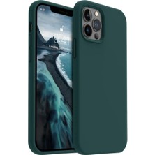 HANPORIUM Apple iPhone 12 Pro Max Uyumlu Silikon Kılıf - Pastel Renk Esnek Tam Koruma Kapak - Yeşil