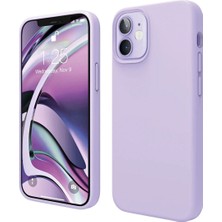 HANPORIUM Apple iPhone 11 Uyumlu Silikon Kılıf - Pastel Renk Tonu Esnek Tam Koruma Kapak - Lila