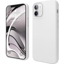 HANPORIUM Apple iPhone 11 Uyumlu Silikon Kılıf - Pastel Renk Tonu Esnek Tam Koruma Kapak - Beyaz