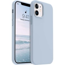 HANPORIUM Apple iPhone 11 Uyumlu Silikon Kılıf - Pastel Renk Tonu Esnek Tam Koruma Kapak - Mavi