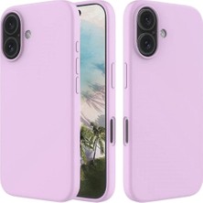 HANPORIUM Apple iPhone 16 Uyumlu Silikon Kılıf - Pastel Renk Tonu Esnek Tam Koruma Kapak - Pudra Pembe