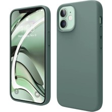 HANPORIUM Apple iPhone 11 Uyumlu Silikon Kılıf - Pastel Renk Tonu Esnek Tam Koruma Kapak - Yeşil