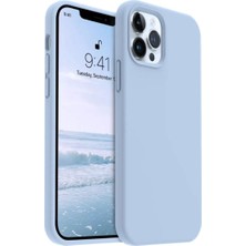 HANPORIUM Apple iPhone 11 Pro Max Uyumlu Silikon Kılıf - Pastel Renk Esnek Tam Koruma Kapak - Mavi