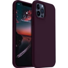 HANPORIUM Apple iPhone 12 Pro Max Uyumlu Silikon Kılıf - Pastel Renk Esnek Tam Koruma Kapak - Mor