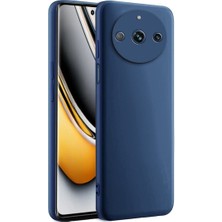 HANPORIUM Realme 11 Pro Uyumlu Silikon Kılıf - Kamera Korumalı Esnek Pastel Renk Kapak - Lacivert