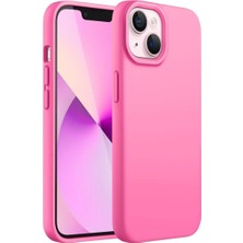 HANPORIUM Apple iPhone 13 Uyumlu Silikon Kılıf - Pastel Renk Tonu Esnek Tam Koruma Kapak - Pembe