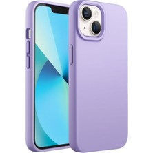 HANPORIUM Apple iPhone 13 Uyumlu Silikon Kılıf - Pastel Renk Tonu Esnek Tam Koruma Kapak - Lila