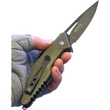 Crkt Haki Yeşil Çakı Outdoor Kamp Çakısı Paslanmaz Çelik 21CM Çok Yönlü Bıçak Liner Kilit Sistemi