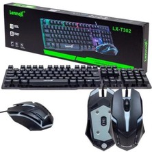 Lennox LX-T302 Oyuncu Klavye Mouse Set Rgb Işıklı Orjinal