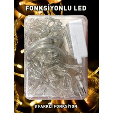 LED Işık 100'LÜ Sarı 5 Metre Fonksiyonlu/Adaptörlü